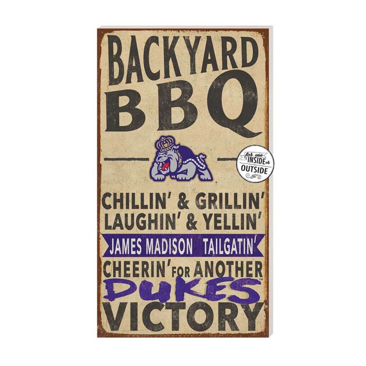 11x20 James Madison Dukes BBQ Sign - IN STOCK