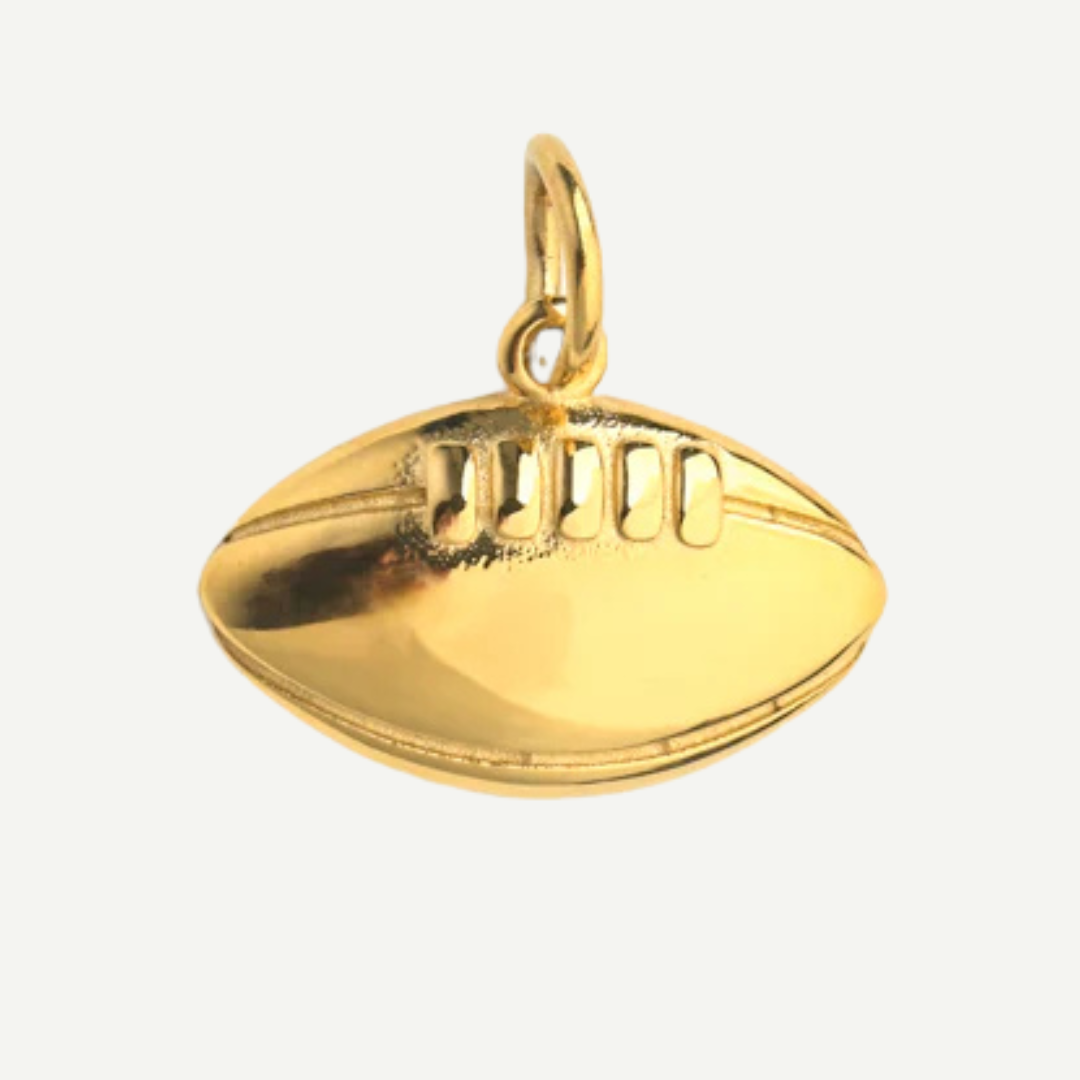 Football Charm (22x13mm) - A sporty addition for football fans.
