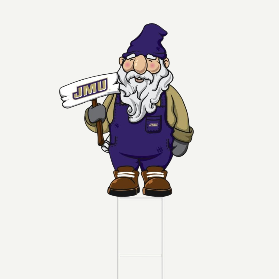 JMU_12_inch_Printed_Gnome_Design_with_Overalls_Garden_Stake