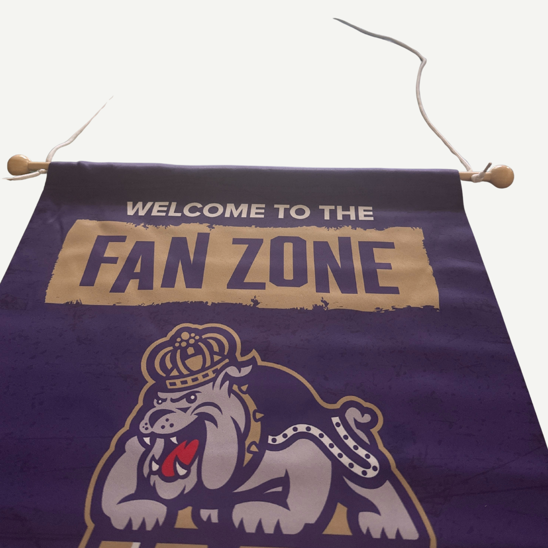 JMU 16 x 36 inch Fan Zone Banner with dowel