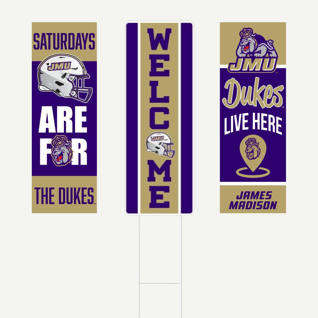 JMU 5 x 14 Garden Magnet Garden Stake Sign + Optional Add-On Magnets