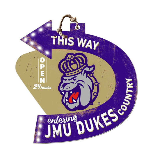 Arrow This Way James Madison Dukes - IN STOCK - Sign