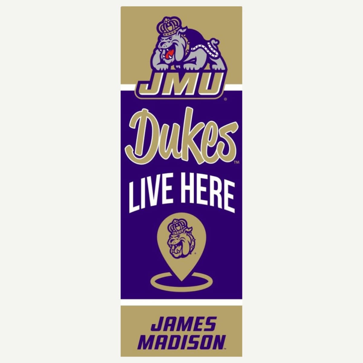 JMU 5 x 14 Garden Magnet Garden Stake Sign + Optional