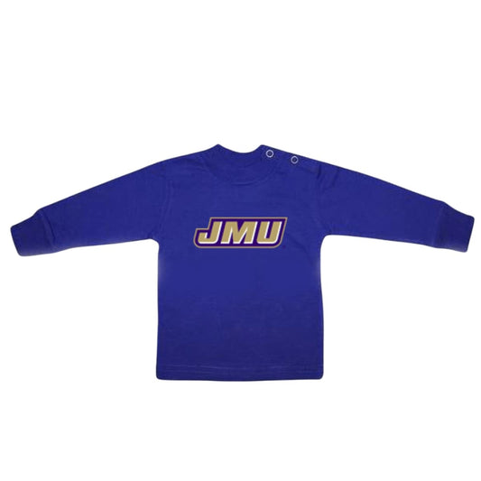 JMU Children’s Embroidered Long Sleeve Tee - 6-9M - Long