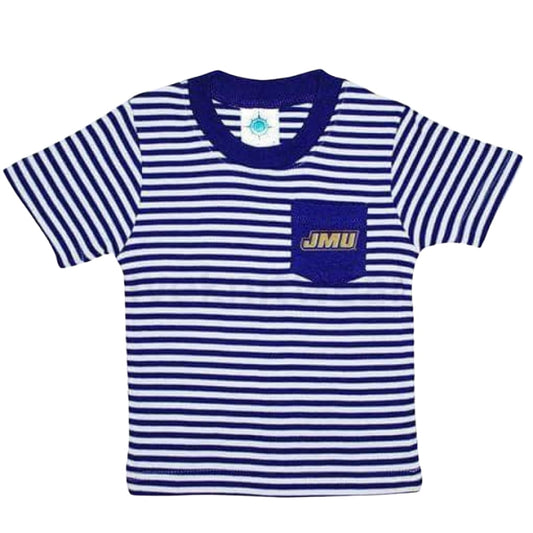 JMU Children’s Striped Pocket Short Sleeve Tee - 12 Mo.