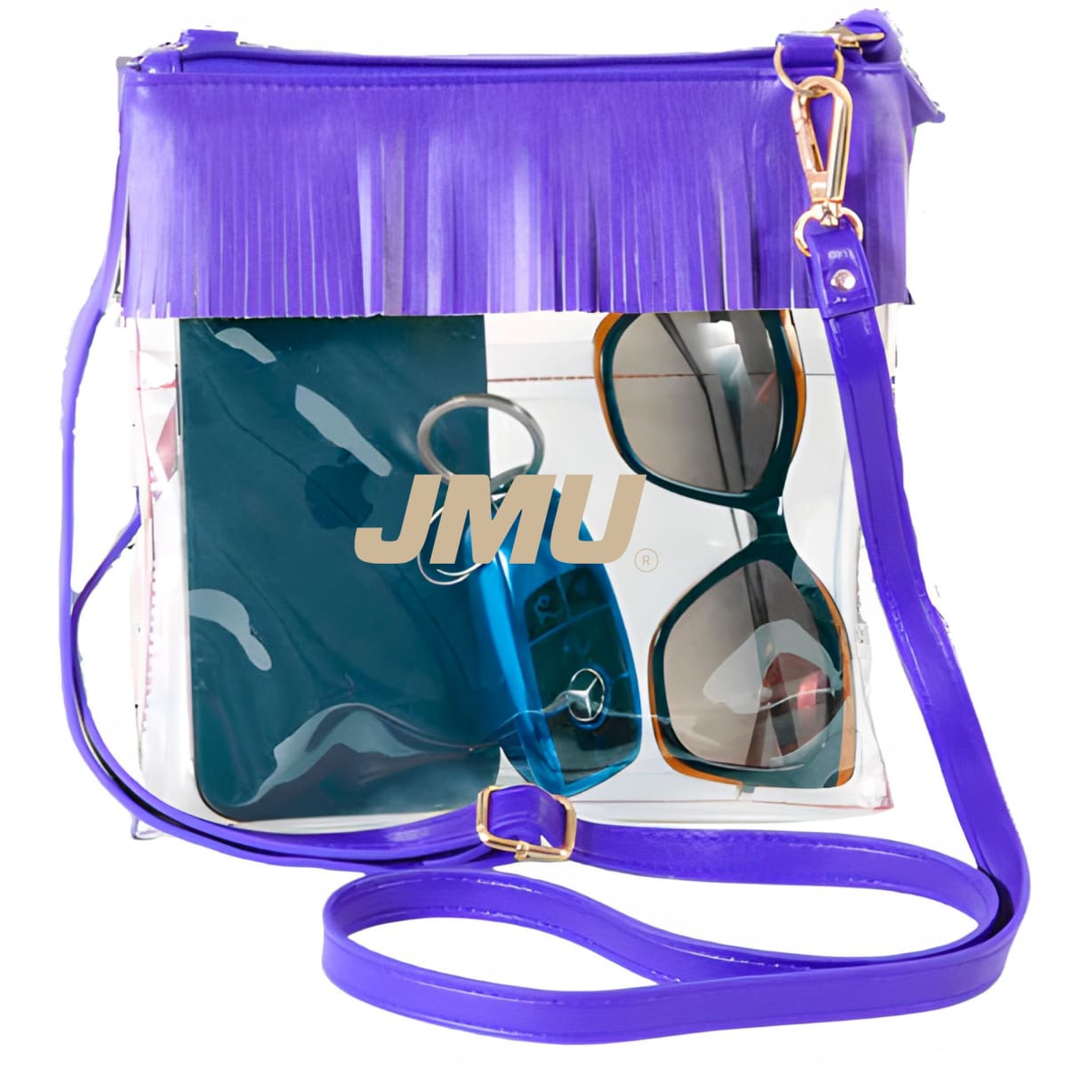 Clear purple purse best sale