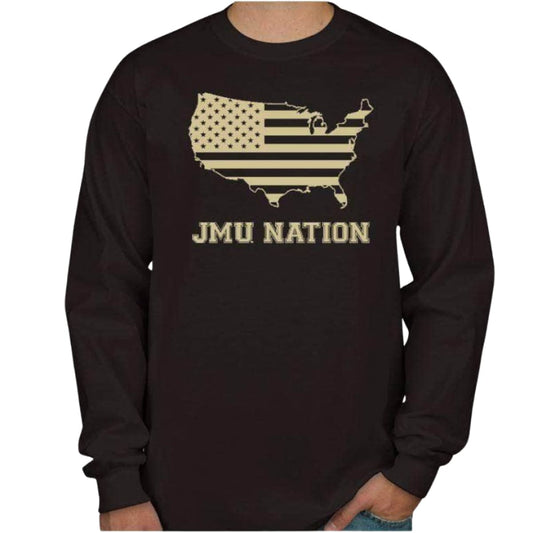 JMU Nation Men’s/Unisex Long Sleeve T-Shirt - S / BLACK