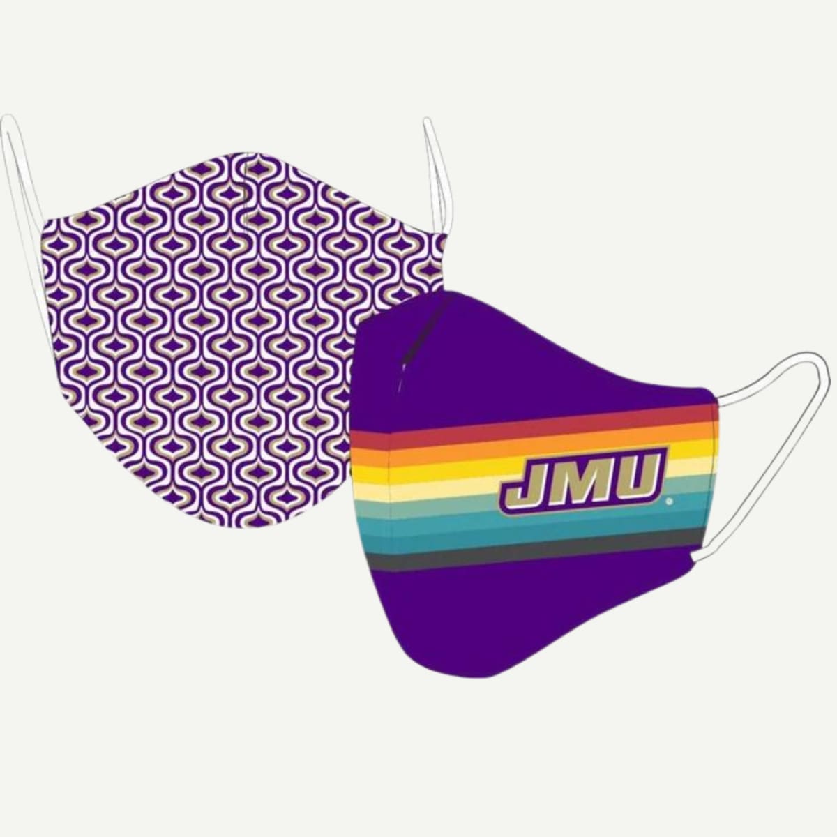 JMU Rainbow Retro Face Mask - IN STOCK