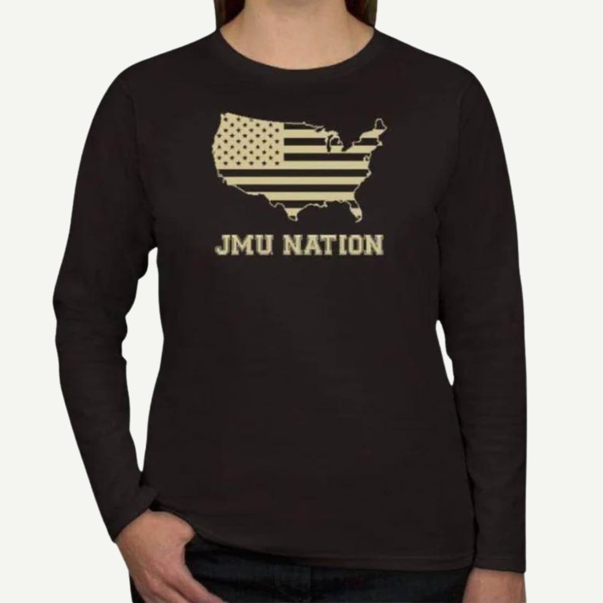 Women's Flowy Long Sleeve black V-Neck Tee, Polyester Viscose Blend Shirt, Comfortable Apparel