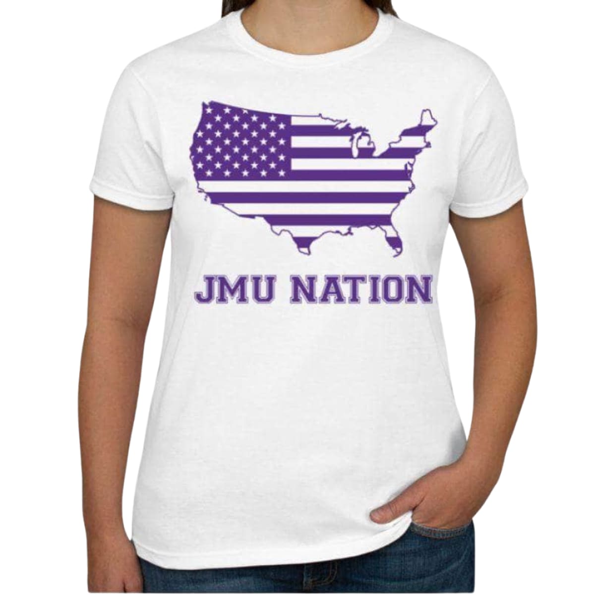 Casual Wear, Missy Fit Shirt, Everyday Style, Official JMU Logo Gear