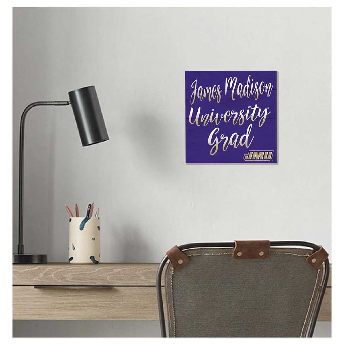 James Madison University Graduation Sign, desk or wall decor, officially licensed, JMU grad gift