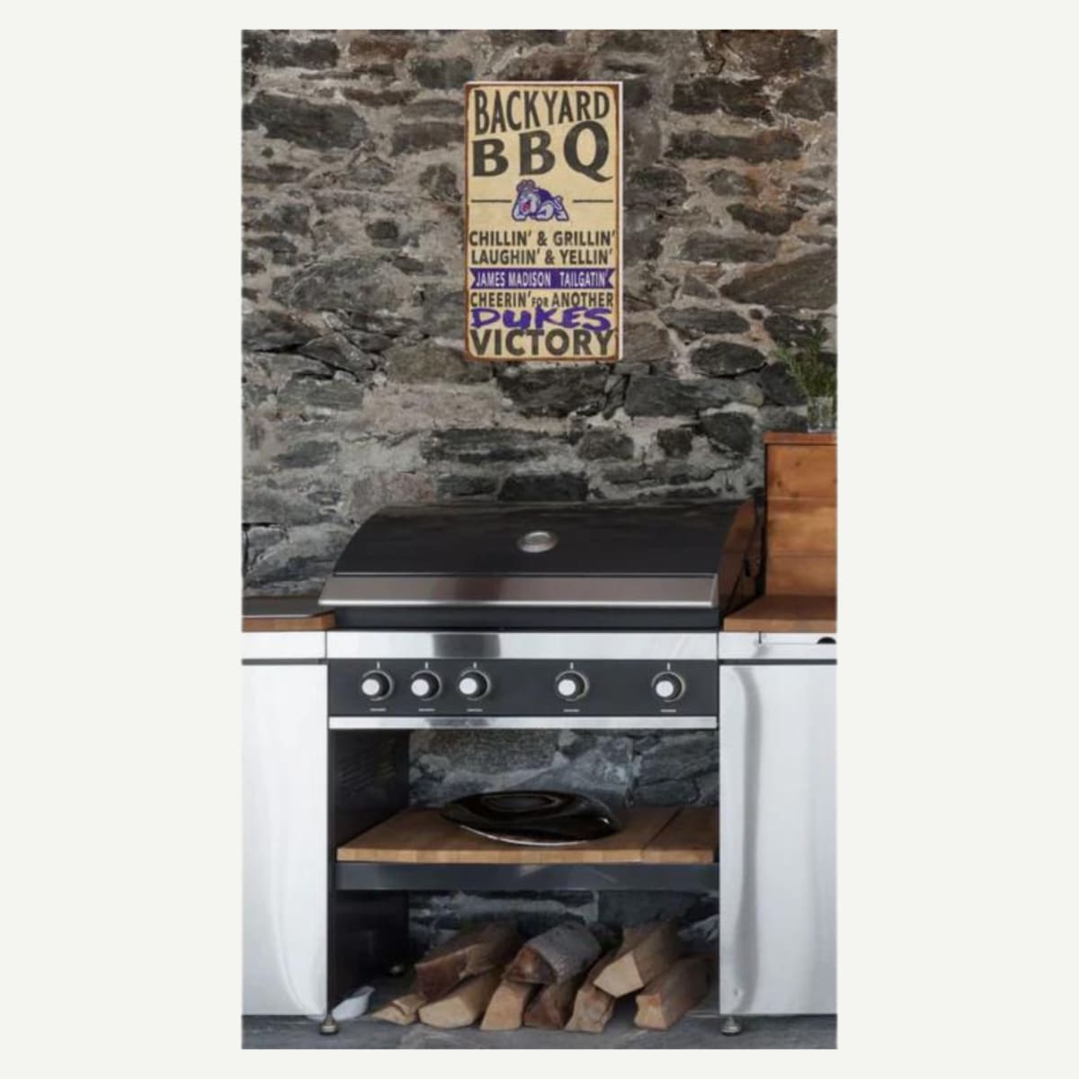 11x20 James Madison Dukes BBQ Sign - IN STOCK