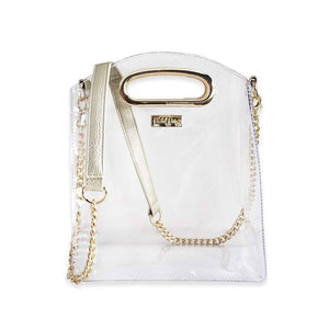 Gold Cooper Clear Crossbody Bag - IN STOCK