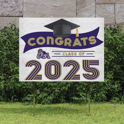 8x24 James Madison Dukes Class of 2025 Graduation Yard Sign with Stakes – Official JMU Gift