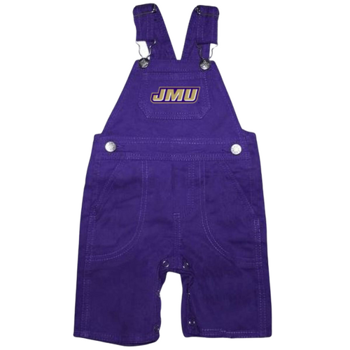 JMU Infant to Toddler Embroidered Long Denim Overalls - SOME SIZES IN STOCK