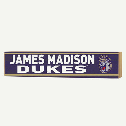 3x13 Block Team Spirit James Madison Dukes, JMU pride decor, decorative block, made in USA