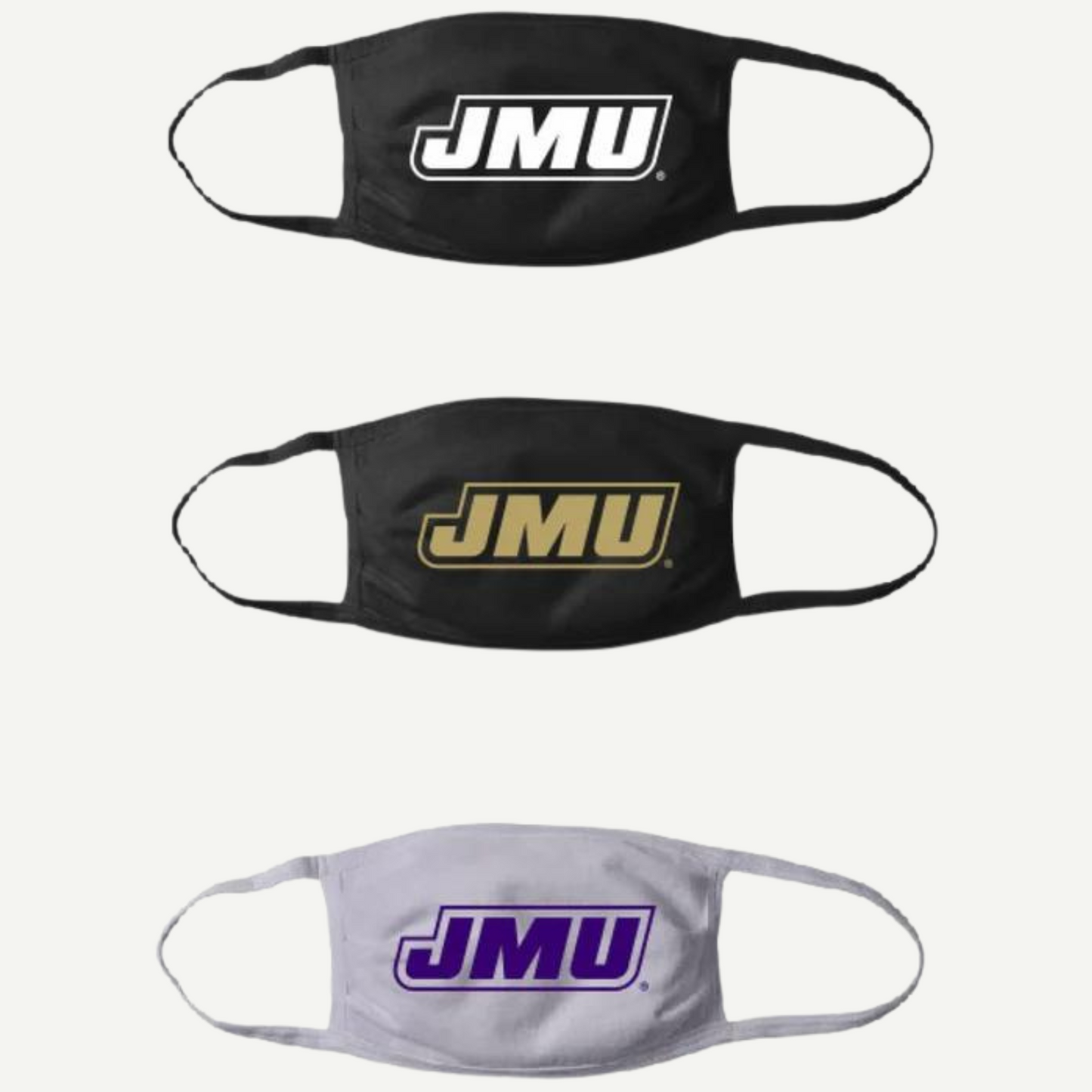 JMU Reusable Cotton Knit Face Mask - Buy one or a pack of three - IN STOCK