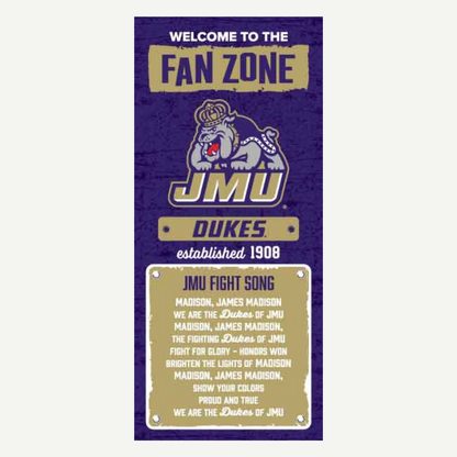 JMU 16 x 36 inch dye Sub Fan Zone Banner