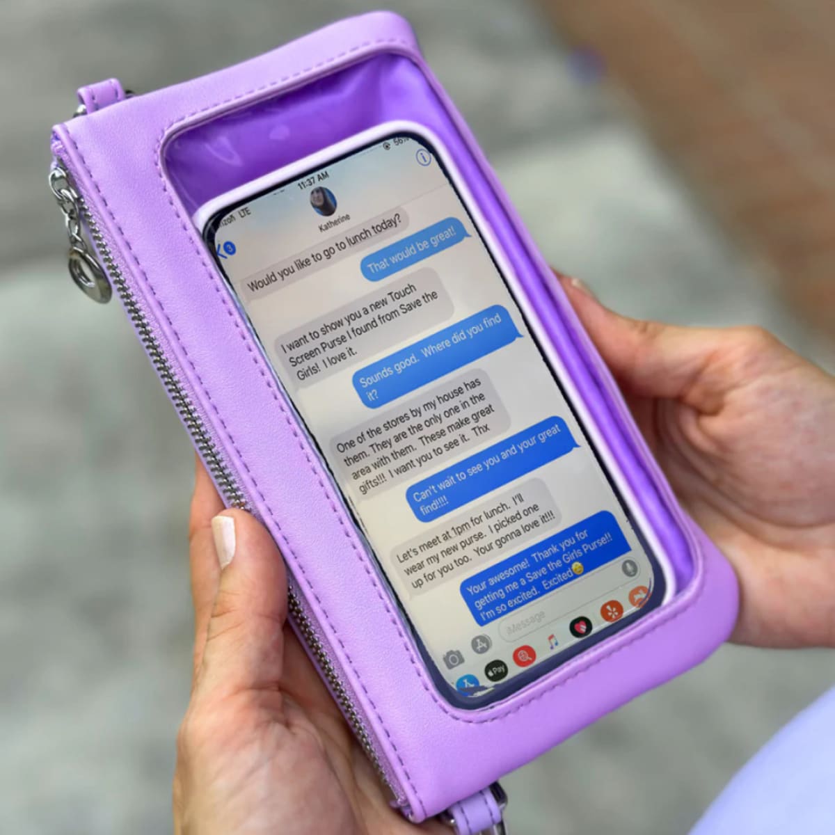 Bella RFID Touch Screen Purse phone view