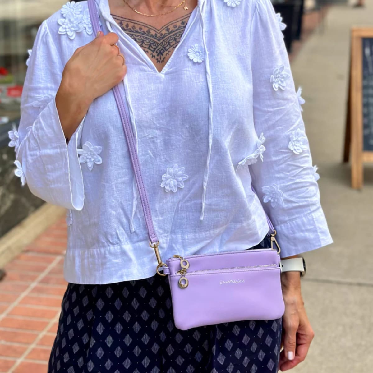 Wearing Bella RFID Touch Screen Purse