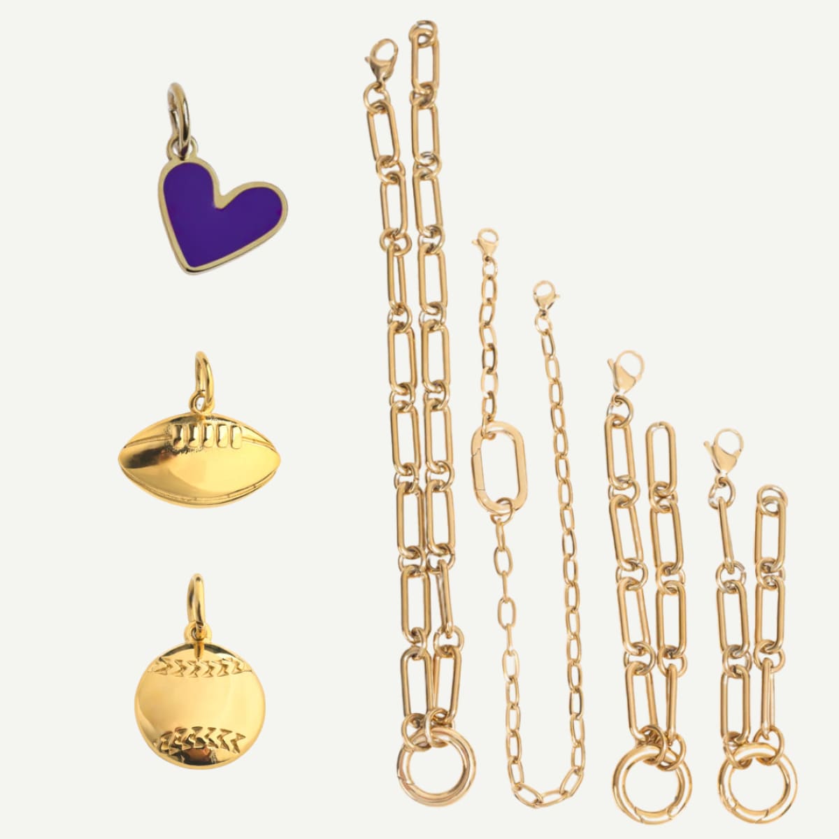 Build Your Own JMU Chains and Charms – The Ultimate Personalized Spirit Wear!

Show off your JMU pride your way! Whether you're decking out your hat, boots, wrist, or neck, our “Build Your Own” chain set lets you create a look that’s 100% YOU.