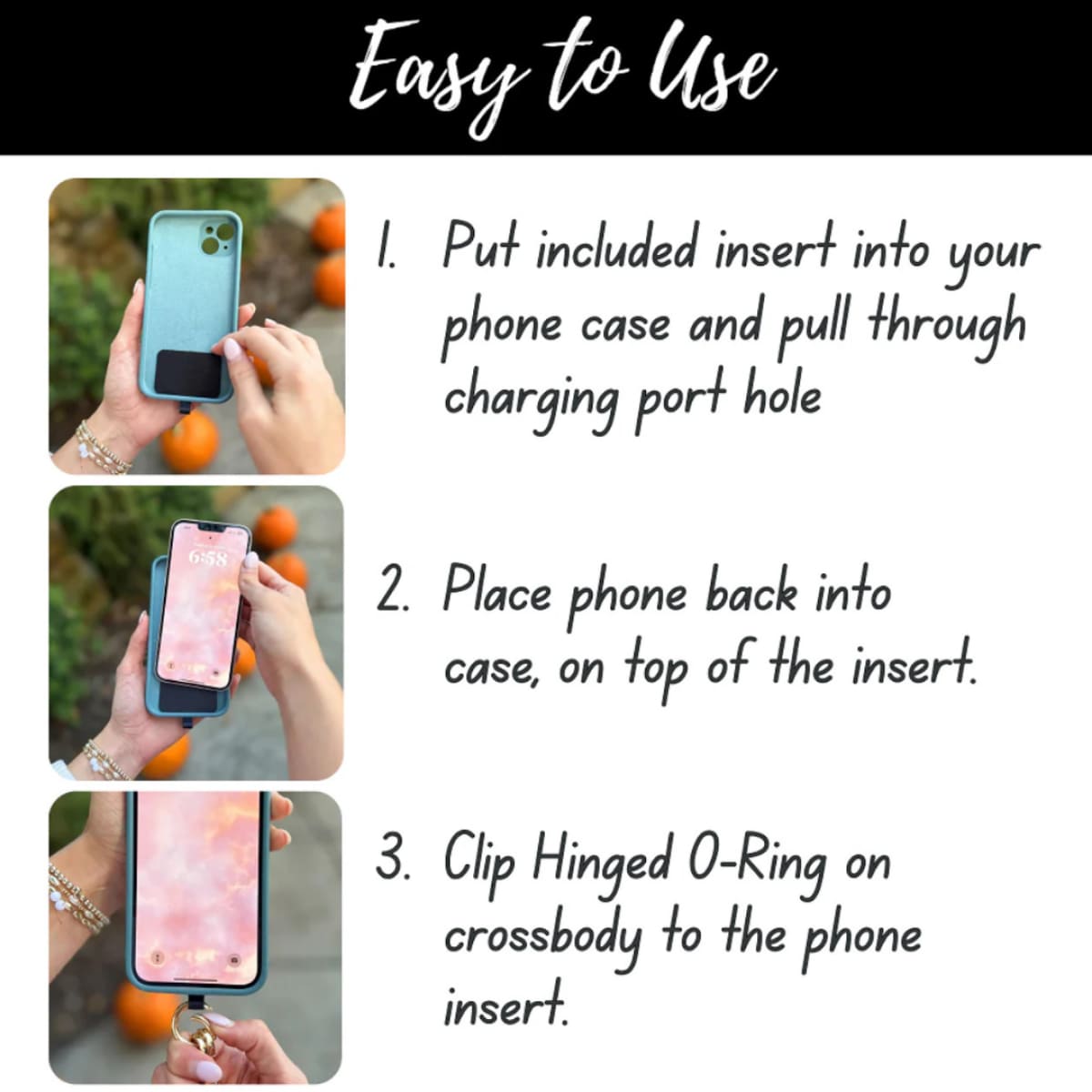Clip and Go Strap with Zippered pouch instructions
