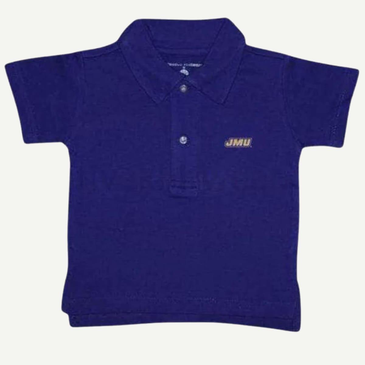 Embroidered JMU Polo Shirt, Official JMU Toddler Apparel, Premium Cotton Polo, Embroidered Logo, Functional Buttons, Royal Purple Shirt, Gameday Ready