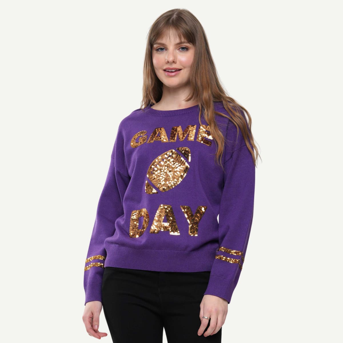 Gameday Sparkle Sweater - S - Sweatshirt