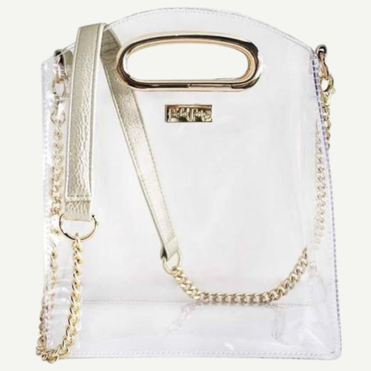 Gold Cooper Clear Crossbody Bag - IN STOCK - Clear Bag