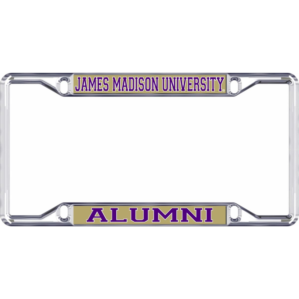 James Madison Dukes Auto Frame - JMU ALUMNI-METAL