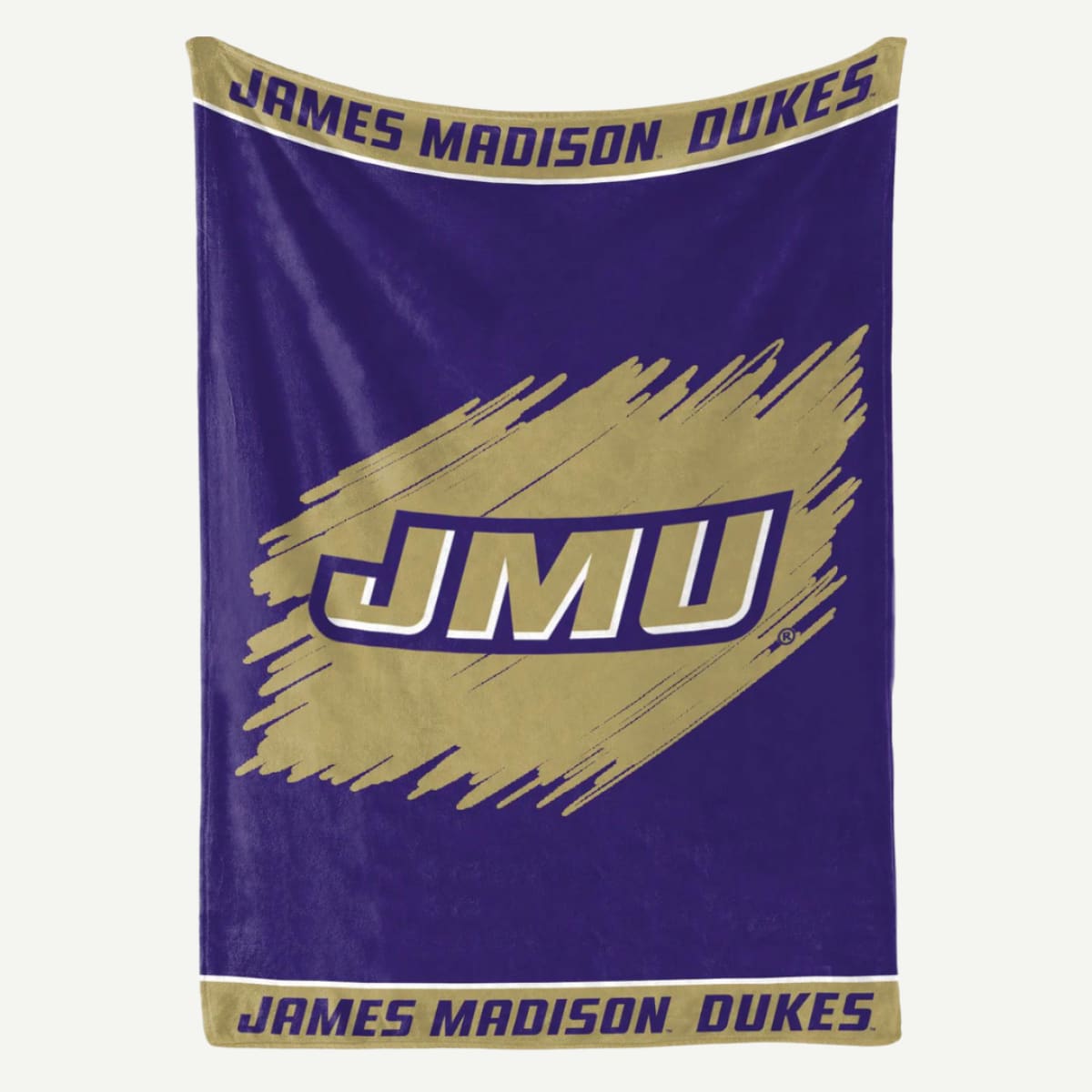 James Madison Dukes Blanket with JMU logo, perfect for staying warm and showcasing school spirit.