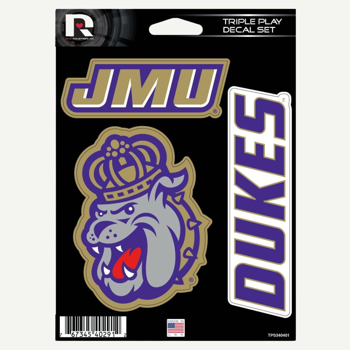 James Madison Dukes Triple Play Decal