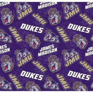 James Madison University licensed Cotton fabric - IN STOCK