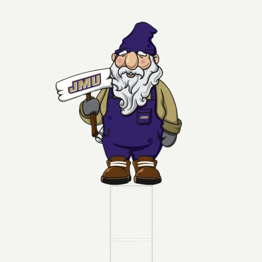 JMU_12_inch_Printed_Gnome_Design_with_Overalls_Garden_Stake