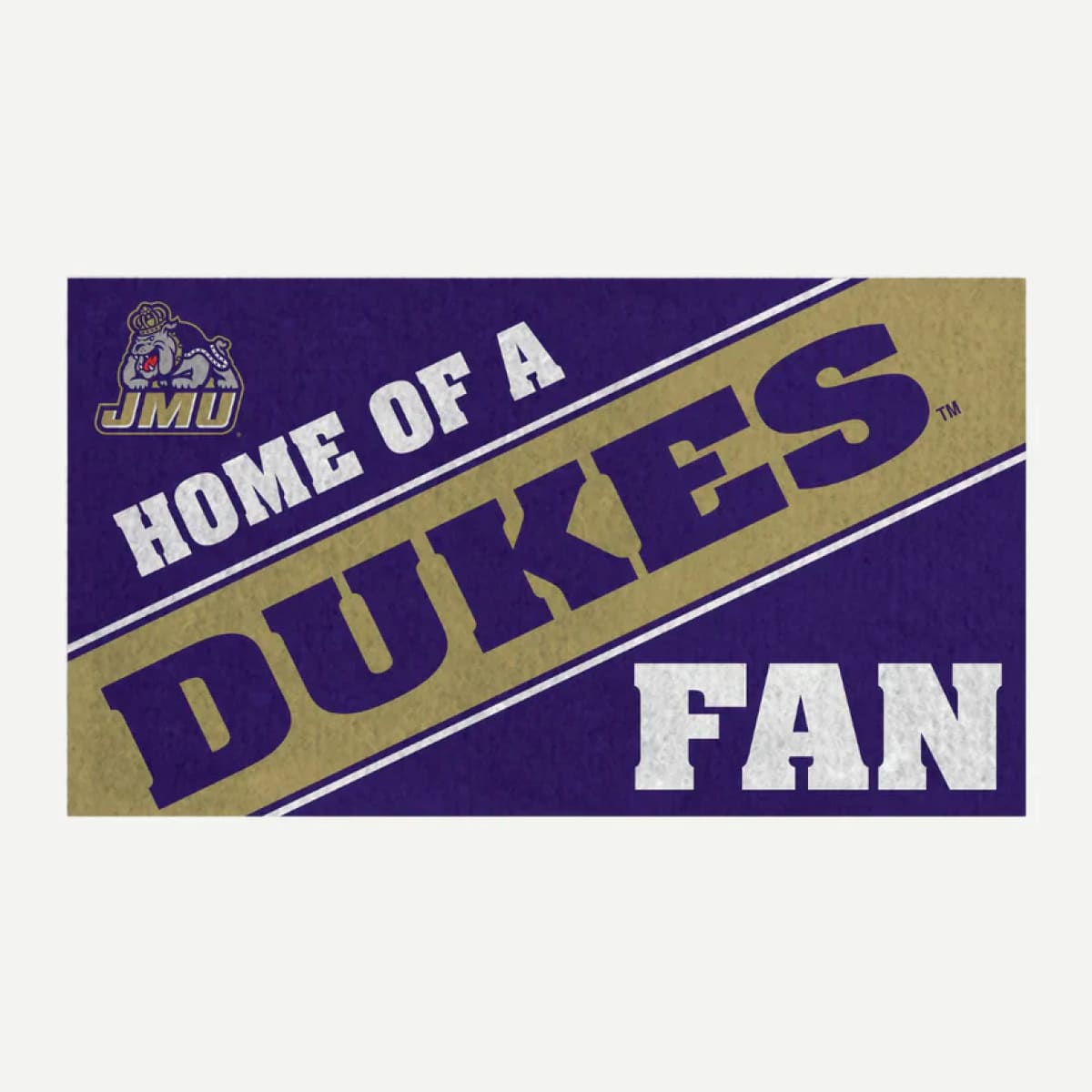 JMU 16’’ x 28’’ PVC Doormat - Home of a Dukes Fan