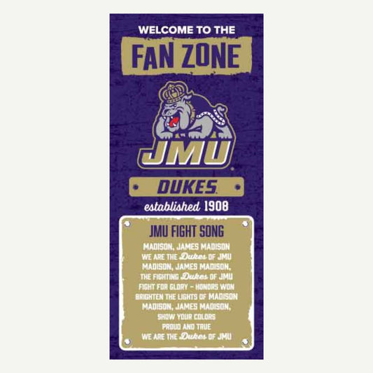 JMU 16 x 36 inch dye Sub Fan Zone Banner