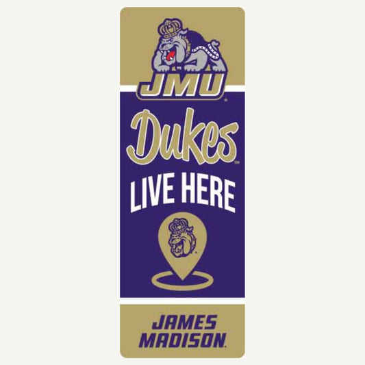 JMU 5"X14" inch Printed Lives Here Design Magnet