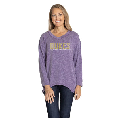 JMU Bailey V-Neck Ruched Top - IN STOCK