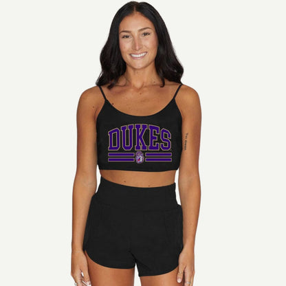 JMU Black Spaghetti Strap Tank, Flattering Design, College Game Day Apparel