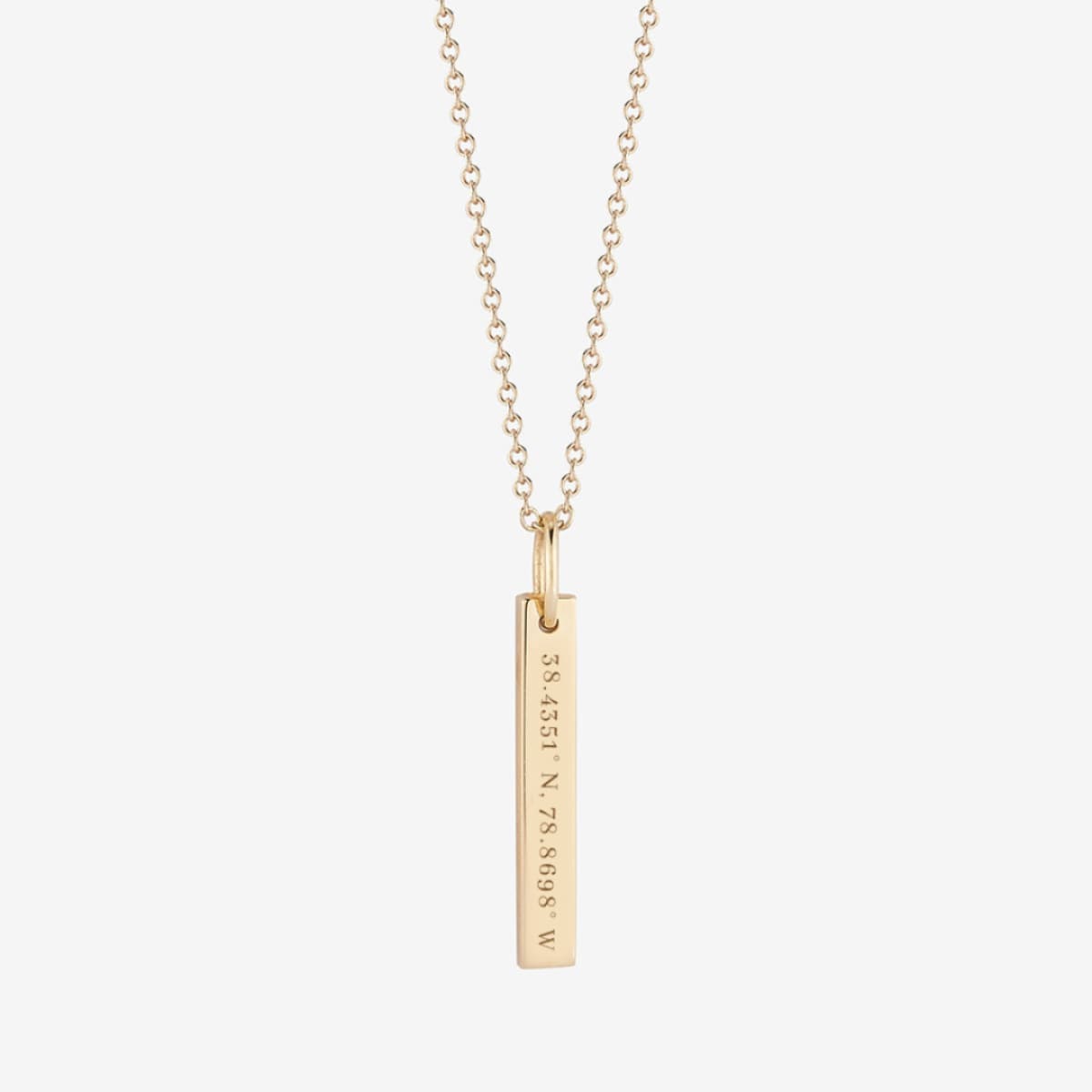 JMU Campus Coordinates Necklace - 14K GOLD - Necklace