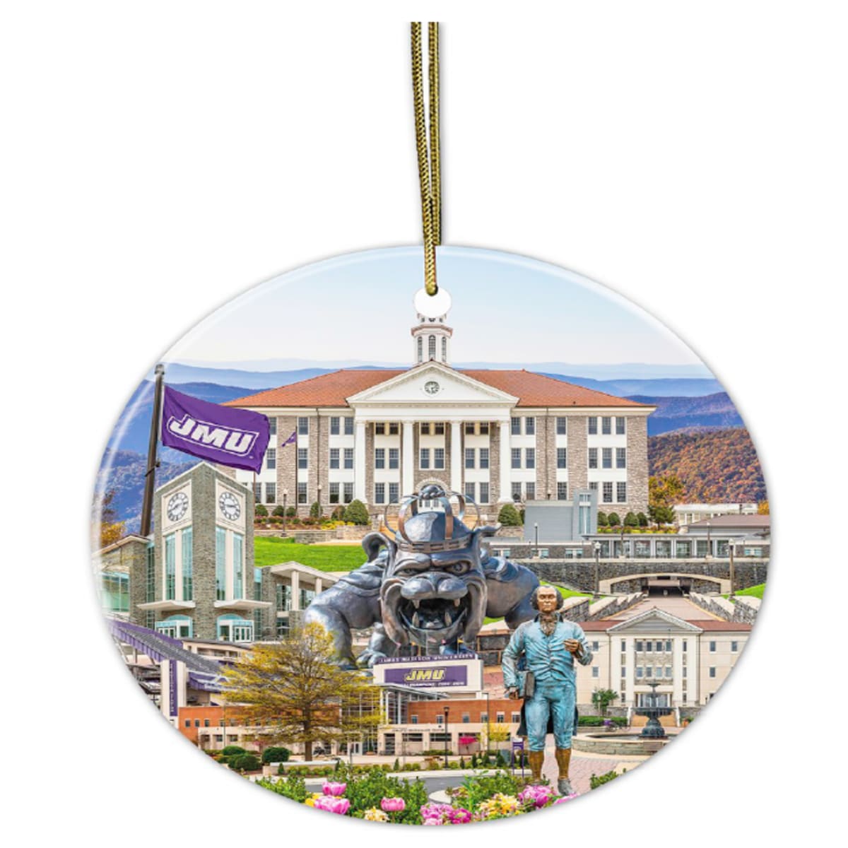 JMU Christmas Ornaments - CIRCLE - Ornament