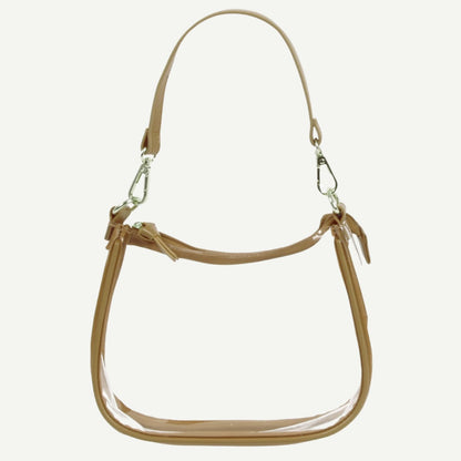 JMU Clear Clara Purse - Stadium-Approved Game Day Bag-GOLD