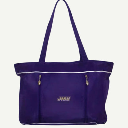 JMU Diaper/Travel Bag, Water Resistant Bag, Embroidered Logo, Multiple Pockets, Adjustable Shoulder Strap, Changing Pad Included, Football, Basketball, Lacrosse Pulls, Waterproof Bottle Areas