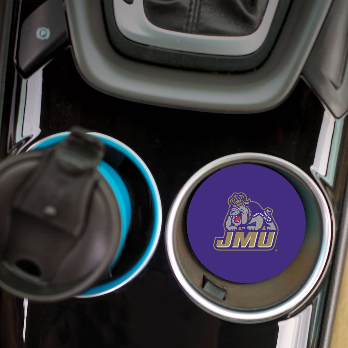 JMU Dukes Car Coasters - JMU Logo Car Coaster - Drinkware