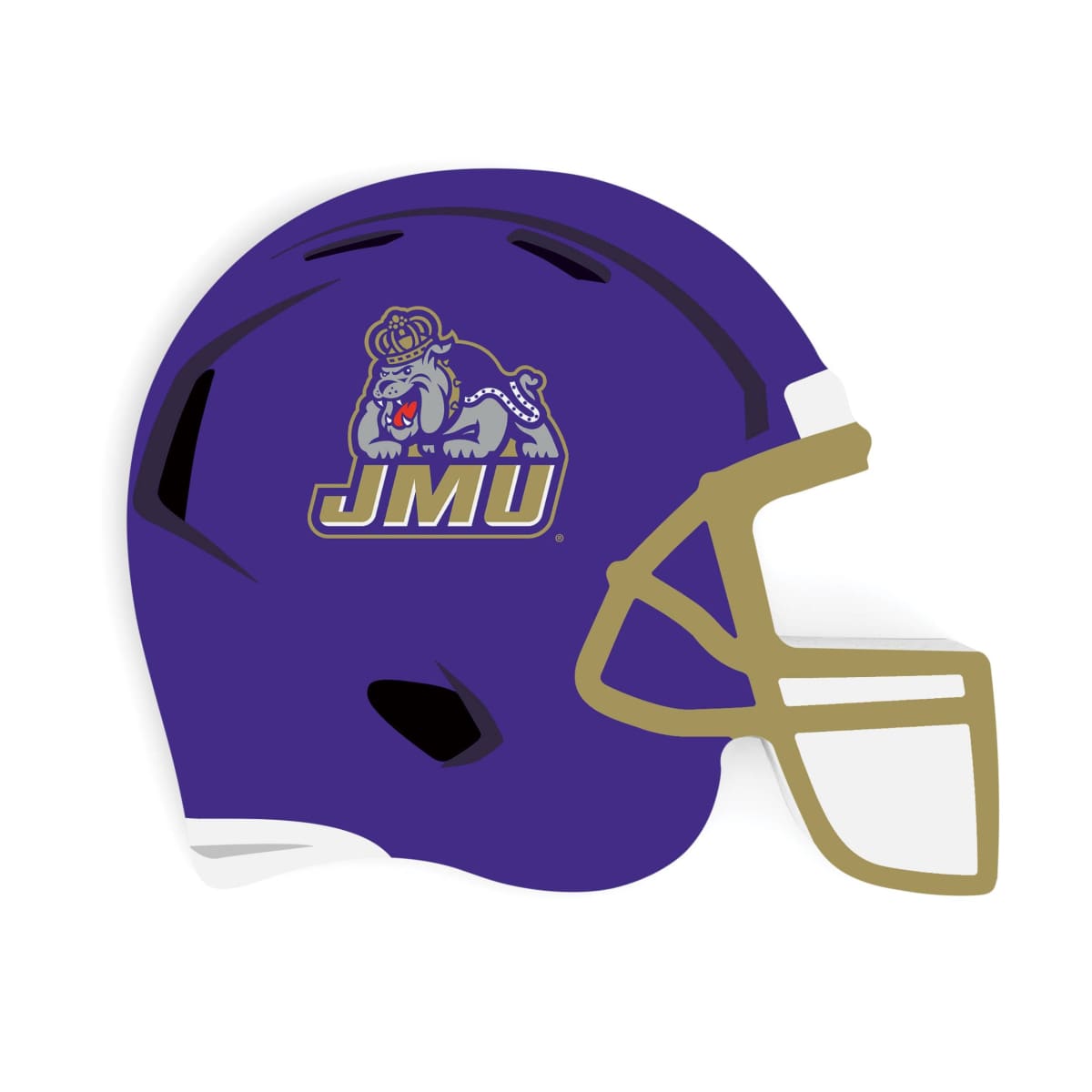 JMU Dukes Helmet Small Sign - Desktop sign
