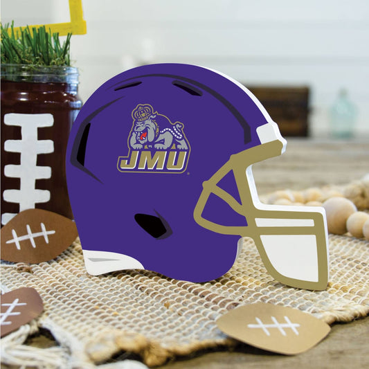 JMU Dukes Helmet Small Sign - Desktop sign