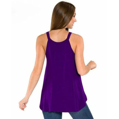 JMU Women's Flowy Tank, Purple Princess Seam Tank, James Madison University Apparel, Sizes XS-XXL