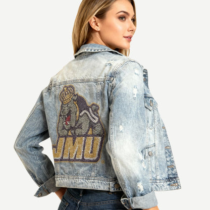 JMU Game Day Denim Jacket WITH MODEL