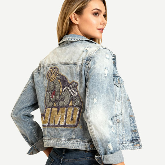 JMU Game Day Denim Jacket WITH MODEL