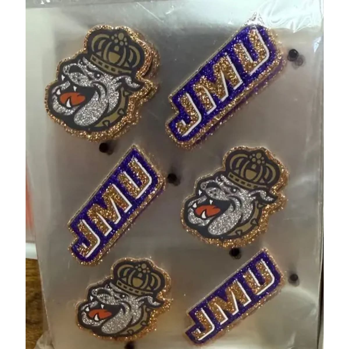 JMU Game Faces® Temporary Tattoos – Classic Glitter & Duke